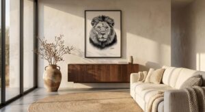 Monochrome pencil art home decor